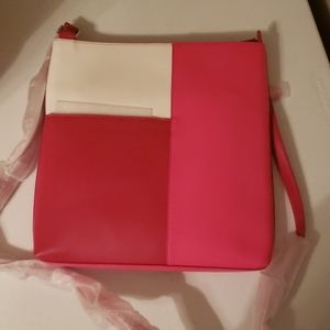 Vera Bradley Pink and Cream Crossbody Bag